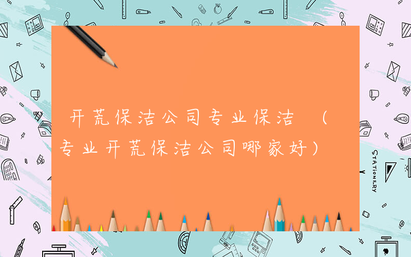 开荒保洁公司专业保洁 (专业开荒保洁公司哪家好)